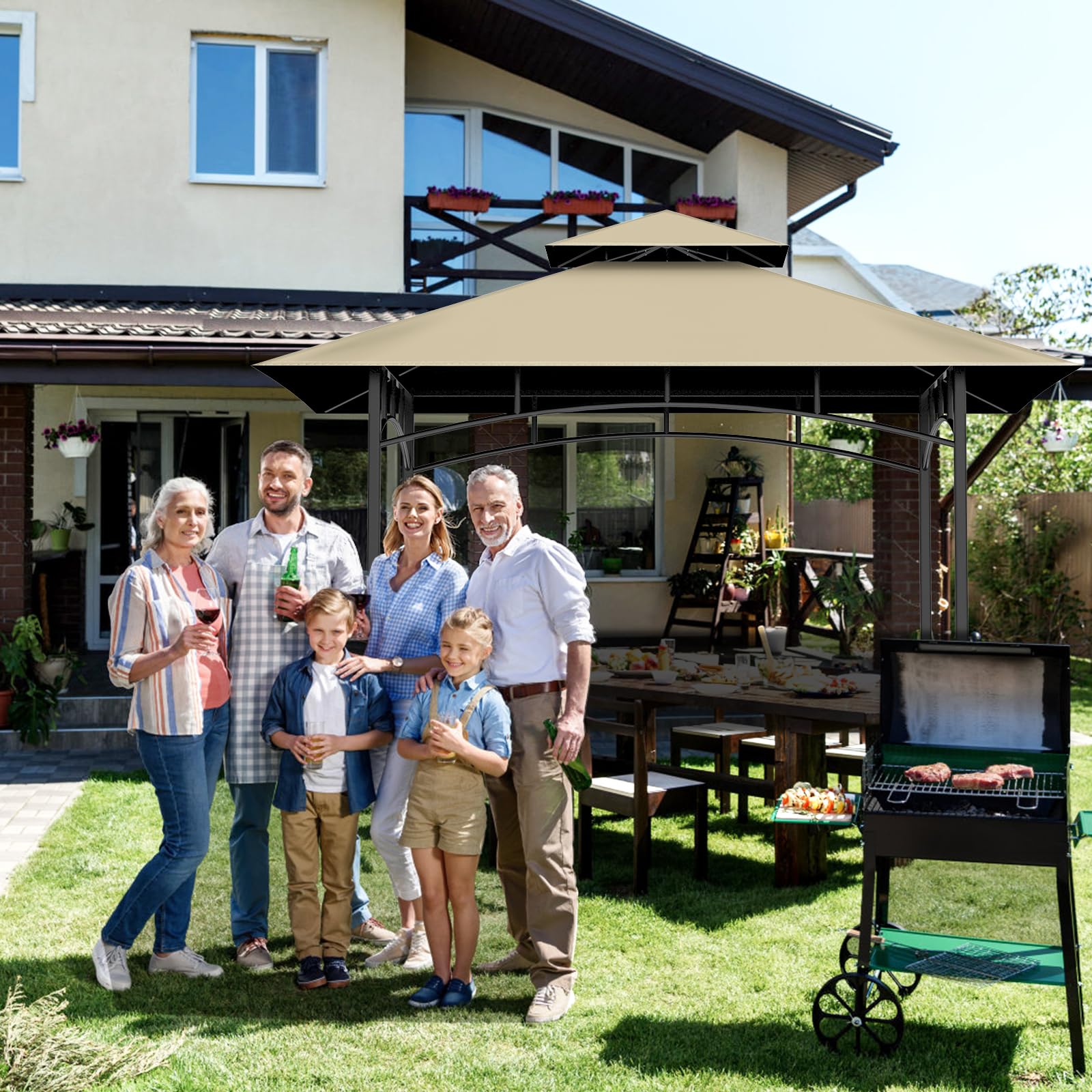 Iheqard canopy top ready for backyard gatherings and camping in any season