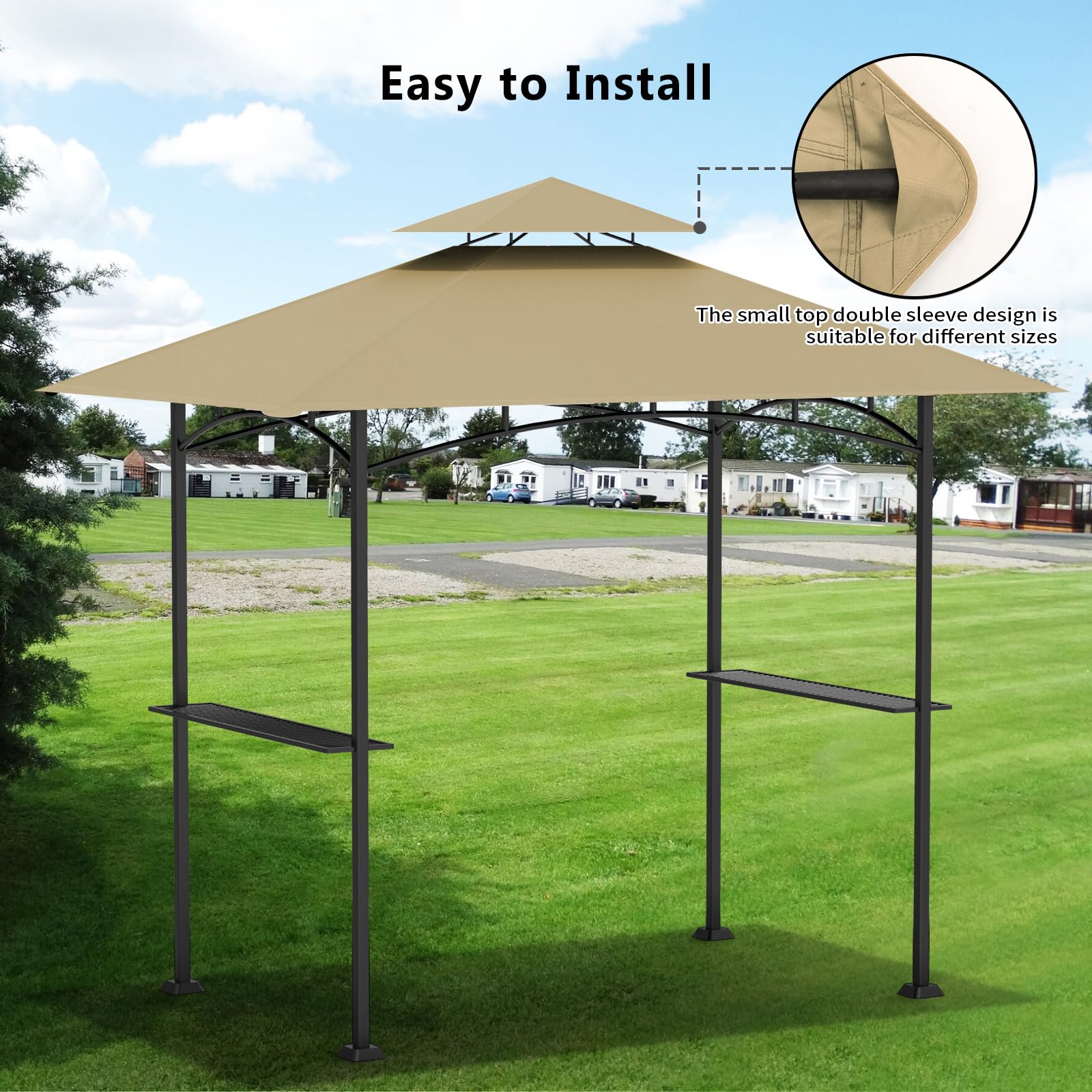 Iheqard canopy top waterproof materials highlight PVC and polyester protection