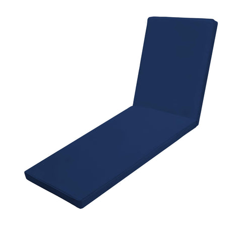 Iheqard blue outdoor chaise lounge cushion with adjustable straps for secure comfort