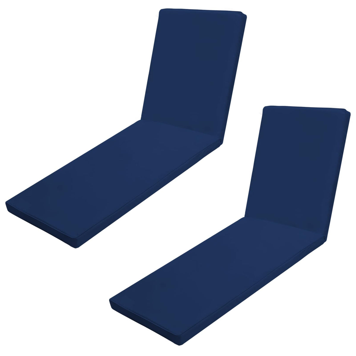 Iheqard outdoor chaise cushions blue, top view for poolside comfort