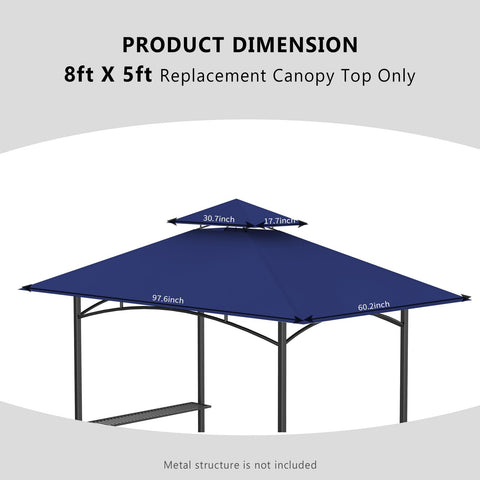 Iheqard outdoor shelter ready for backyard gatherings and barbecues.