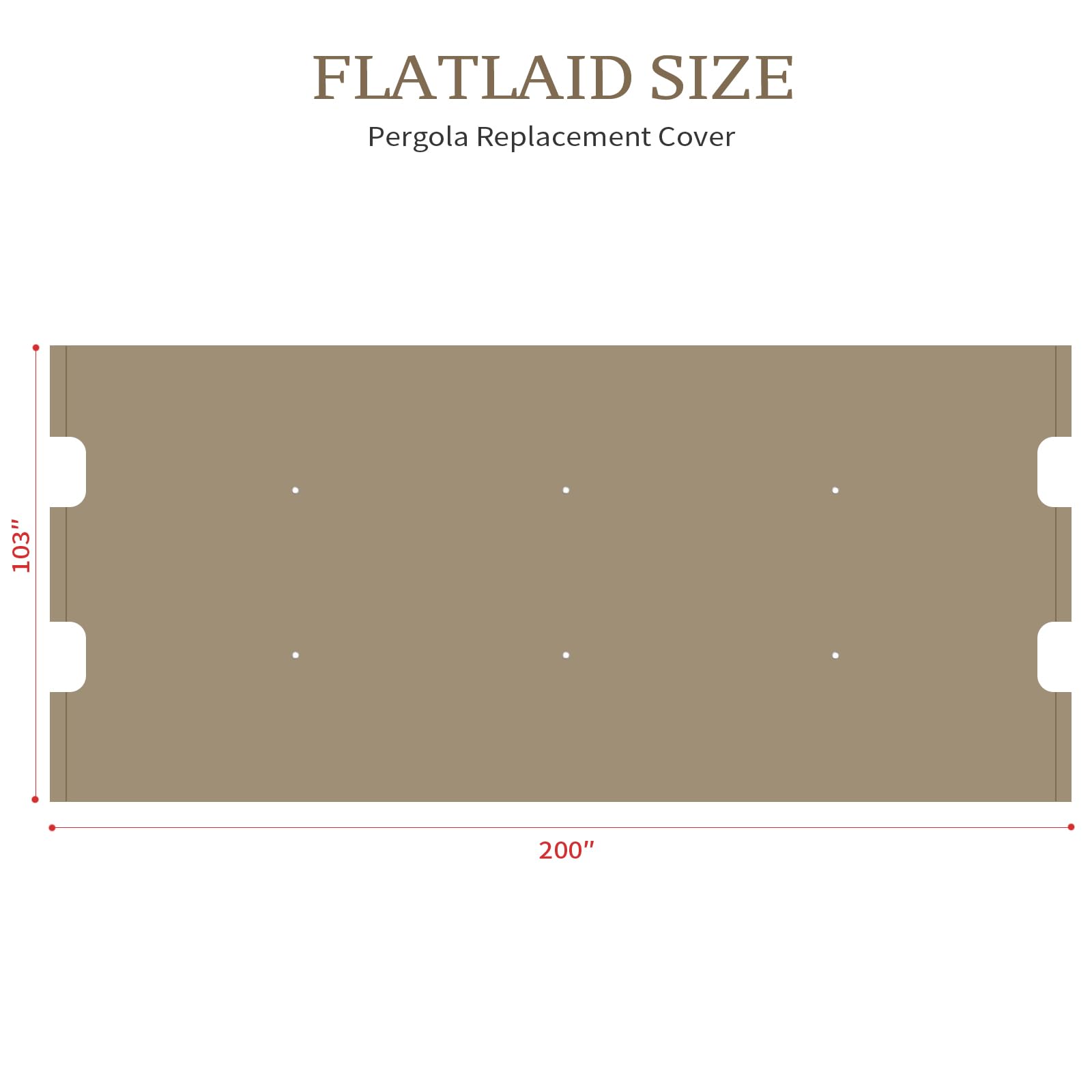 Iheqard pergola replacement cover khaki tone enhances outdoor space aesthetics