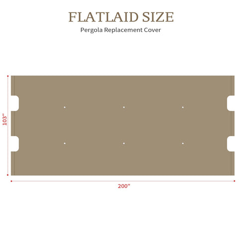 Iheqard pergola replacement cover khaki tone enhances outdoor space aesthetics