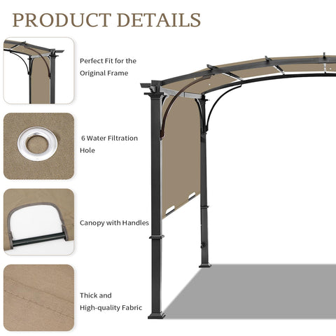 Iheqard pergola replacement cover rain splash test demonstrates weather protection