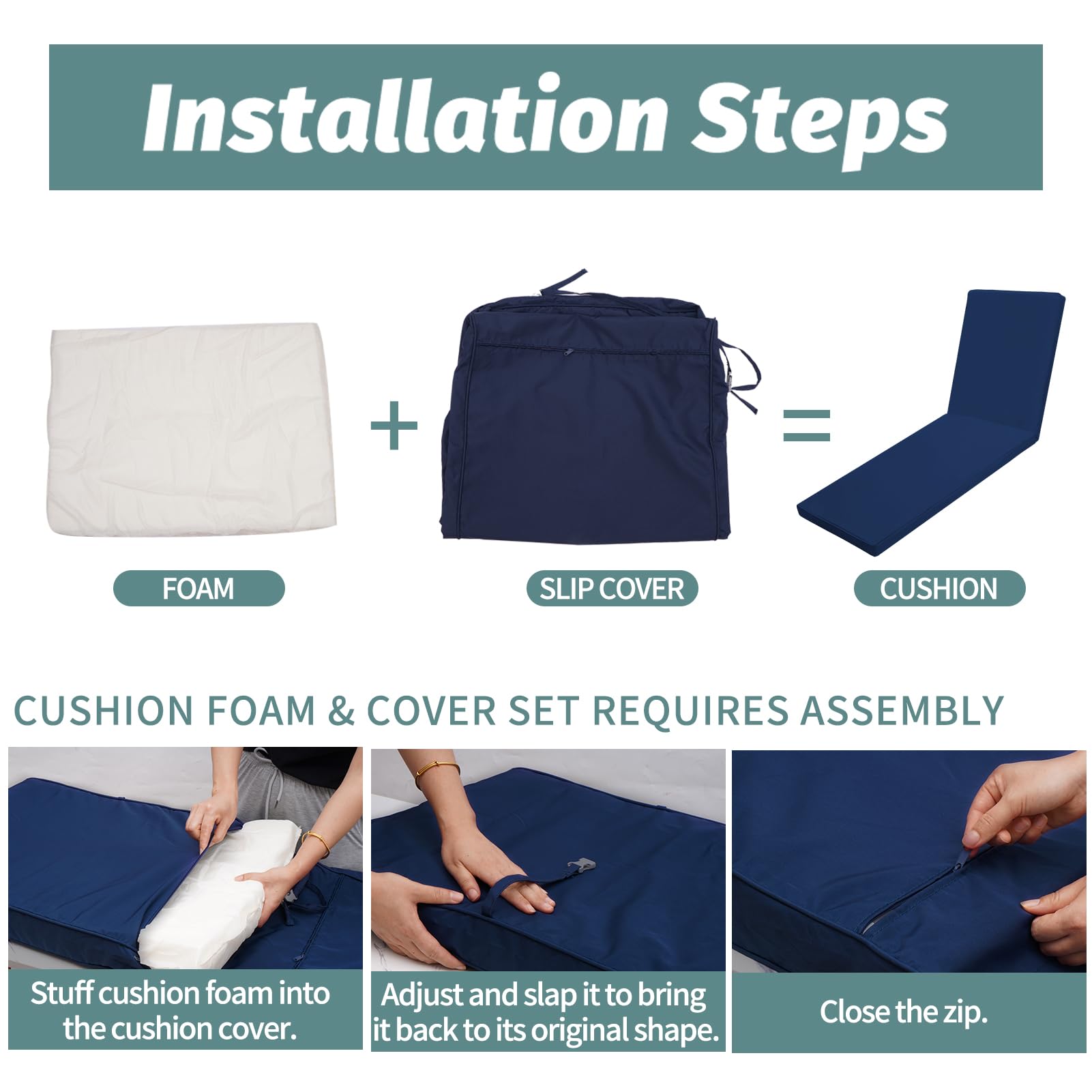 Iheqard removable cover cushion, easy to wipe clean and maintain