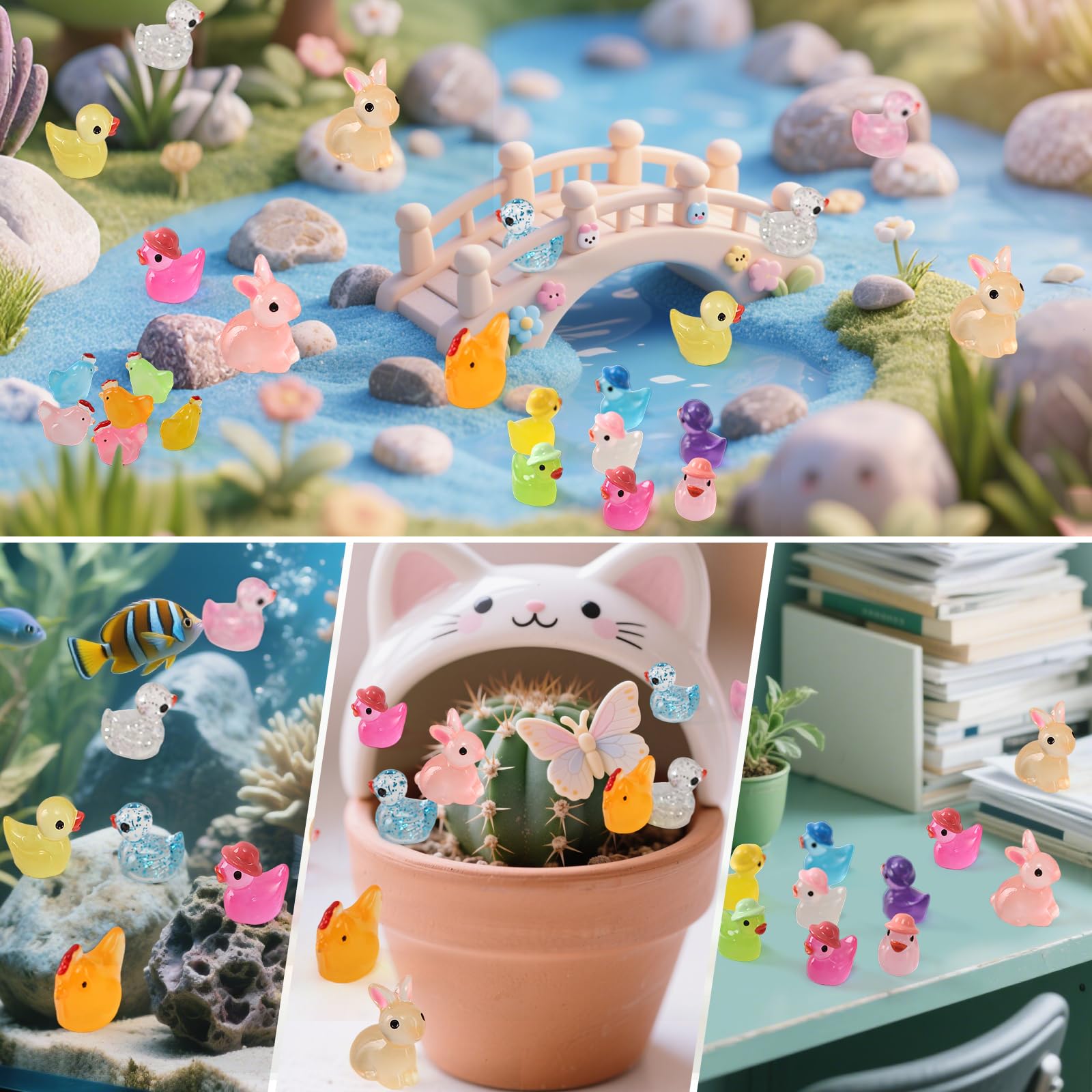 IHFAIO mini resin axolotl charm perfect for terrariums and whimsy-rich shelves.