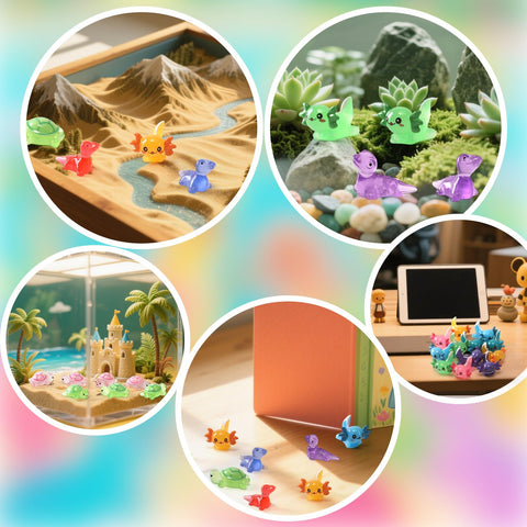 IHFAIO resin axolotls with cute features for aquariums or display shelves