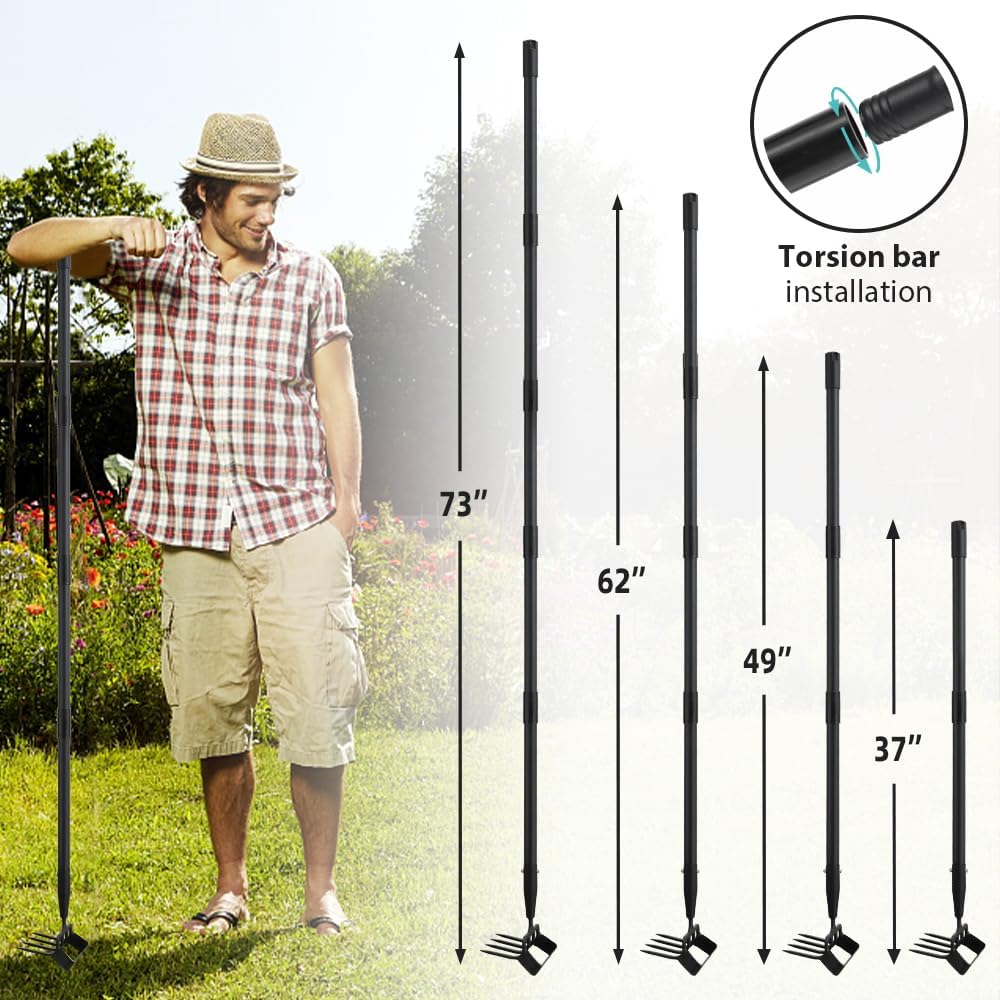 Ihomepark easy-assembly garden hoe ready in minutes