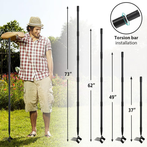 Ihomepark easy-assembly garden hoe ready in minutes