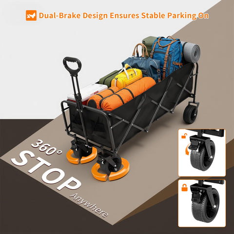 iHomey dual-bearing wheels 360 rotation enable smooth pushing on sand and gravel.