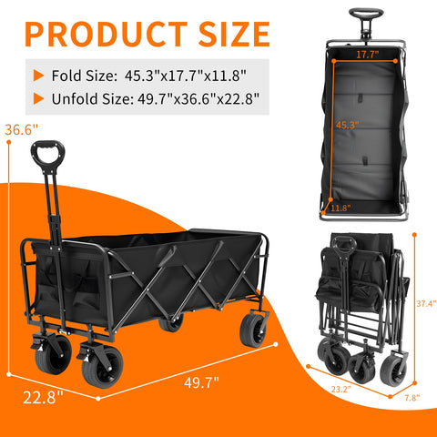 iHomey versatile outdoor wagon for beach, camping, and garden tasks.