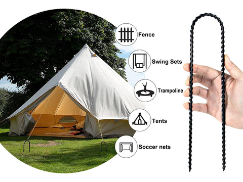 IHOSHENG ground anchors secure swings, fences, tents against wind