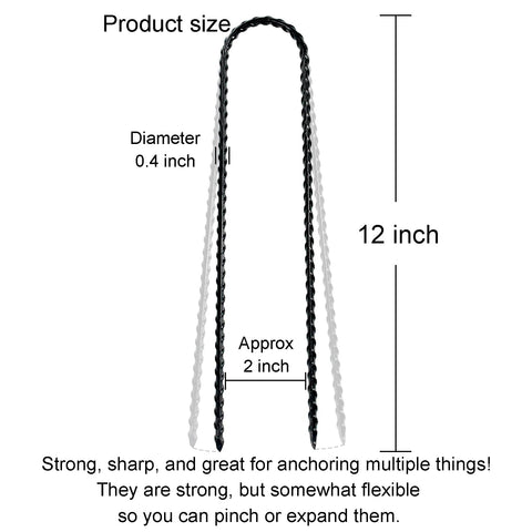 IHOSHENG ground stake with black powder coating for outdoor durability