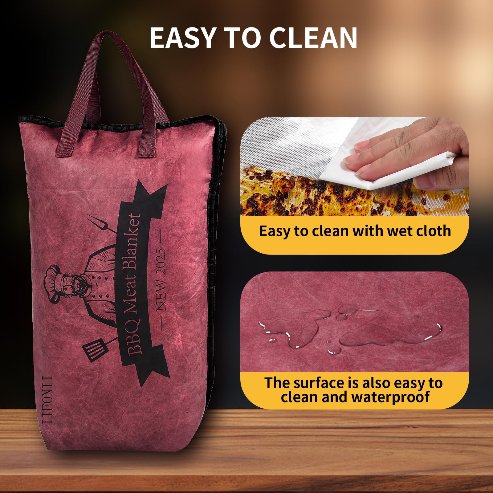 IIFONII BBQ Blanket is durable and easy to clean after grilling.