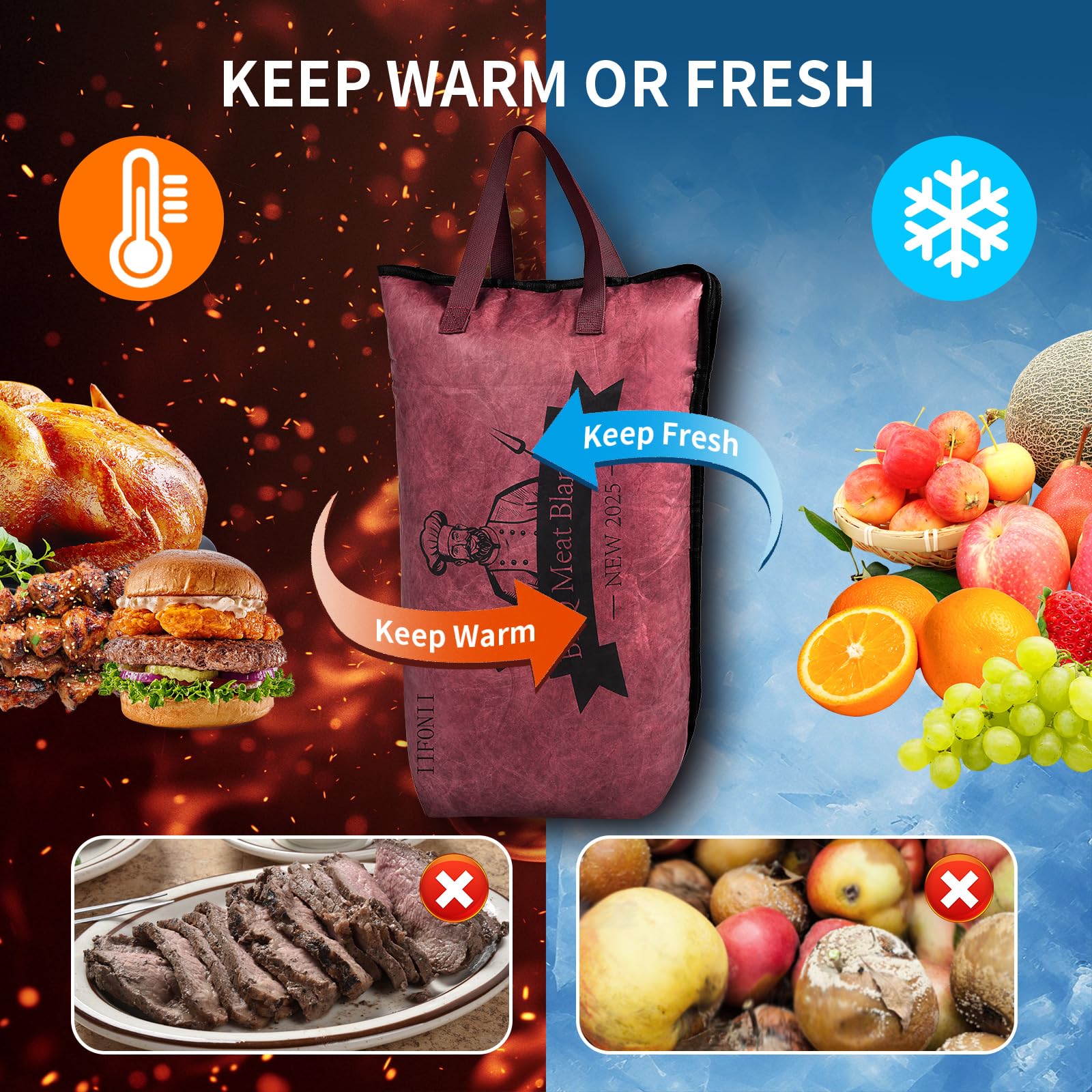 IIFONII BBQ Blanket ideal for picnics, tailgates, and beach days.