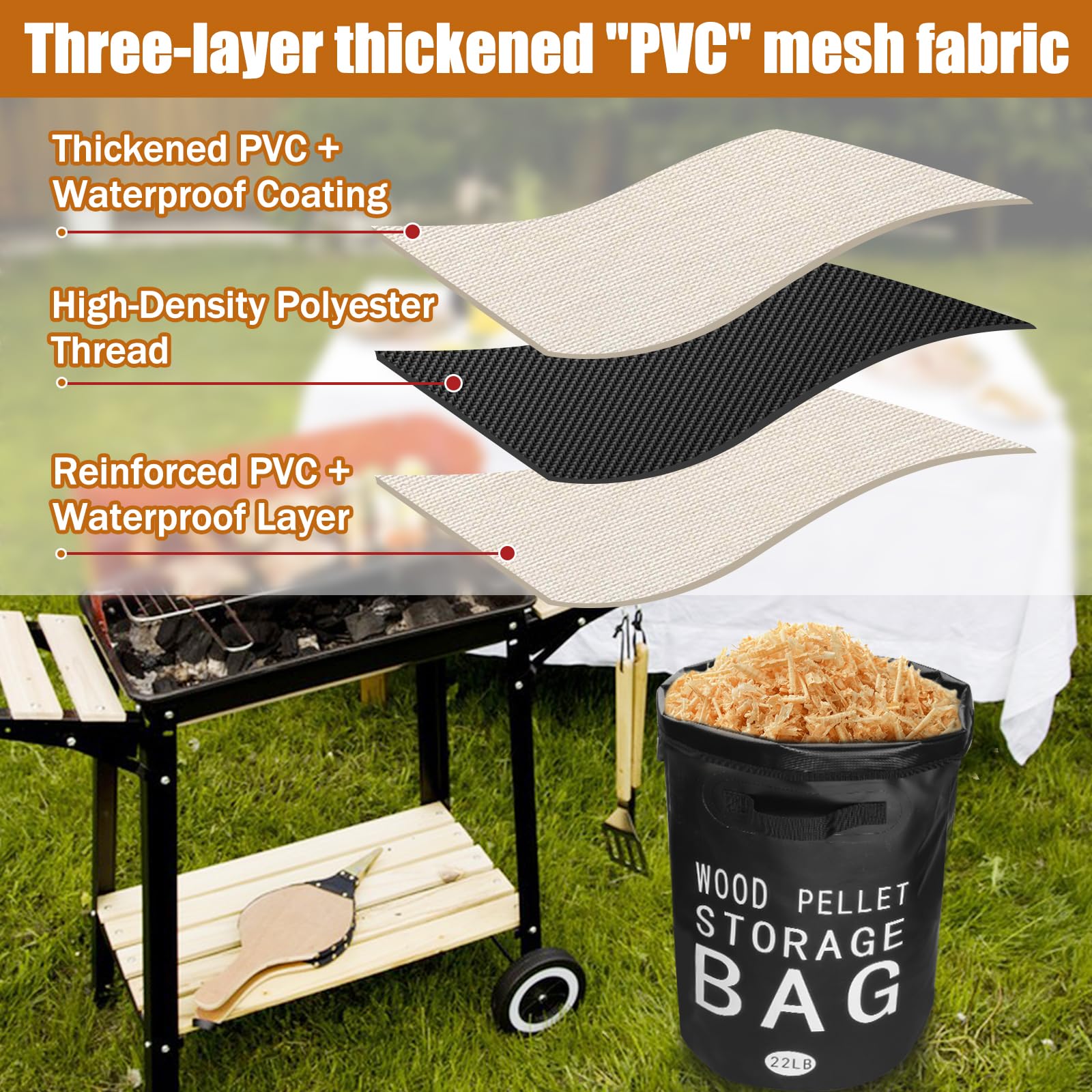IIIBUMWOW charcoal storage bin with dual seal prevents moisture entry