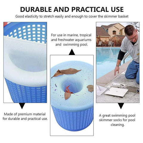IIIHAT elastic-fit socks on a skimmer basket for a quick, universal fit.