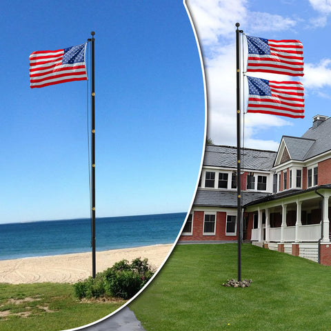 IIOPE aluminum flag clips keeping the flag neatly secured