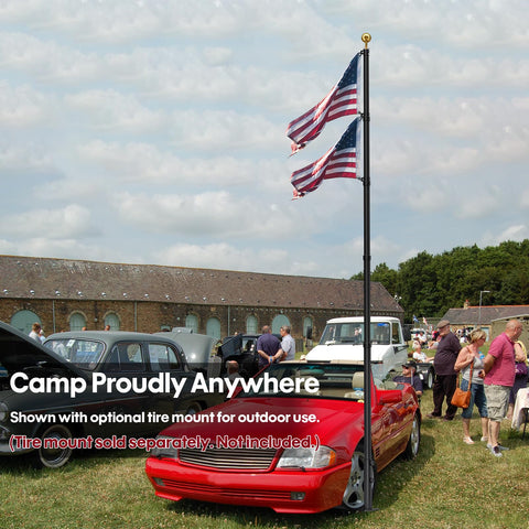 IIOPE anti-wrap dual flag design keeps flags fluttering freely