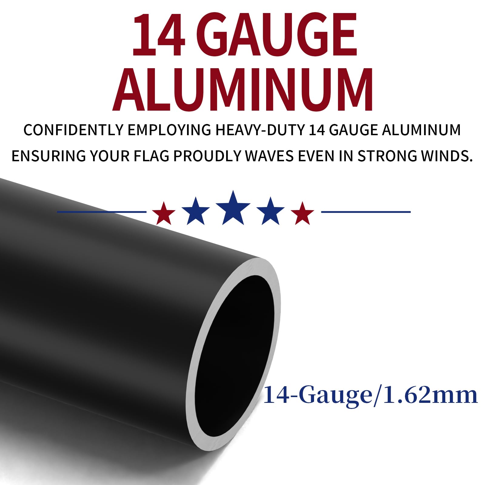 IIOPE bottom-tube-diameter-2-3-inch highlighting wind resistance and stability