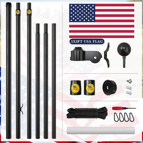 IIOPE included 5x3 American flag for quick setup