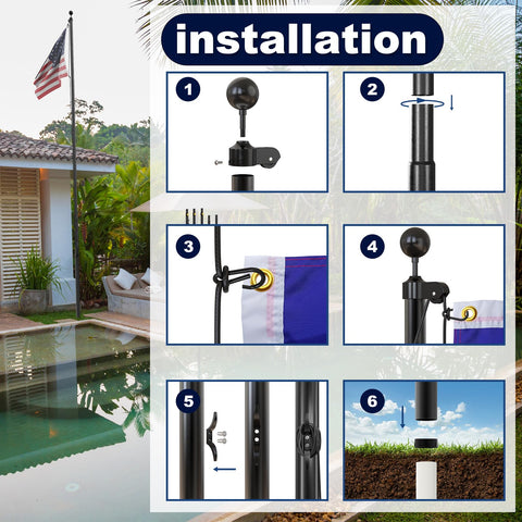 IIOPE outdoor flag display in garden emphasizes durability and visibility