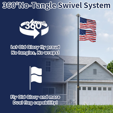 IIOPE 3x5 embroidered USA flag included for immediate display.