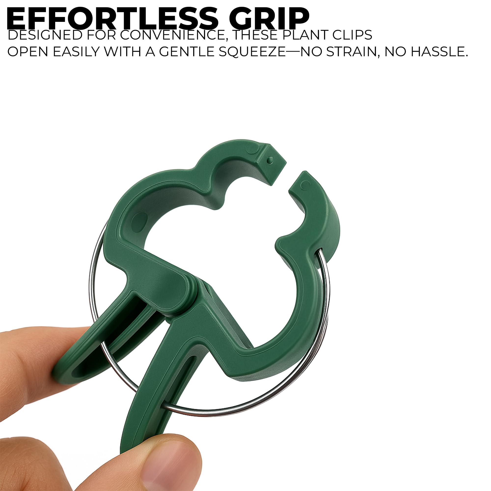 IIT Gentle Plant Clips 2.3-inch close-up offer sturdy support for upright growth.