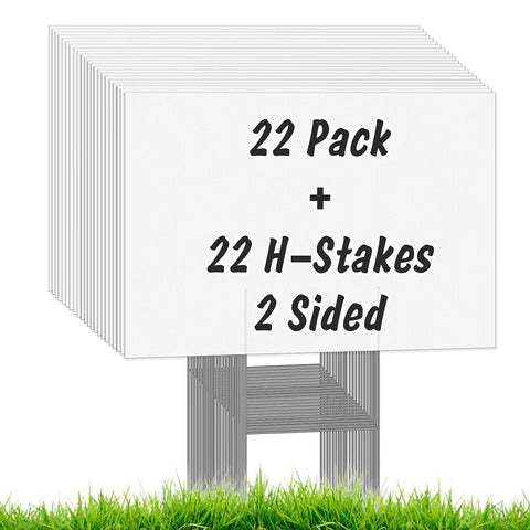 IKAYAS blank yard signs with stakes ready for outdoor use