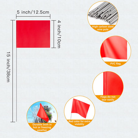IKAYAS 50-pack yard flags for precise garden marking.