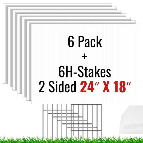 IKAYAS 6-pack yard signs with stakes for quick outdoor installation