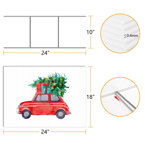 IKAYAS blank white yard sign 24x18 ready for versatile use