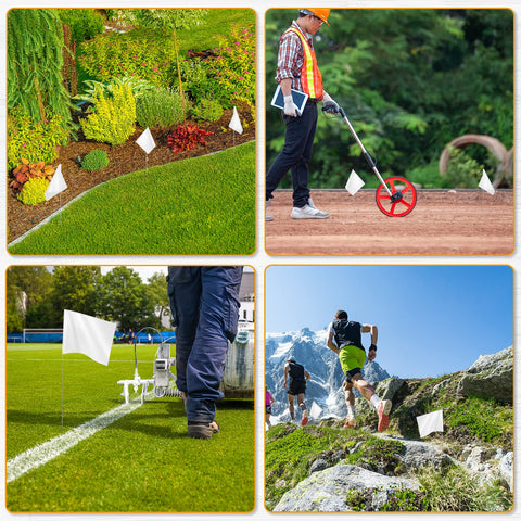 IKAYAS irrigation flags white help locate sprinkler zones in the yard
