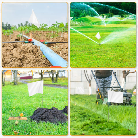 IKAYAS landscape flags white mark garden beds and layout plans
