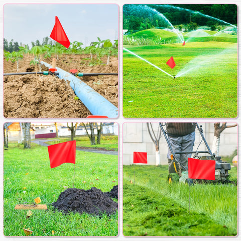 IKAYAS red yard flag markers ideal for irrigation and surveys.