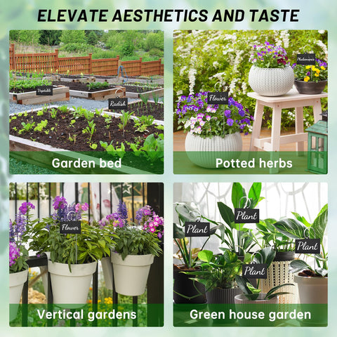 IKELY reusable garden labels help organize flowers and vegetables