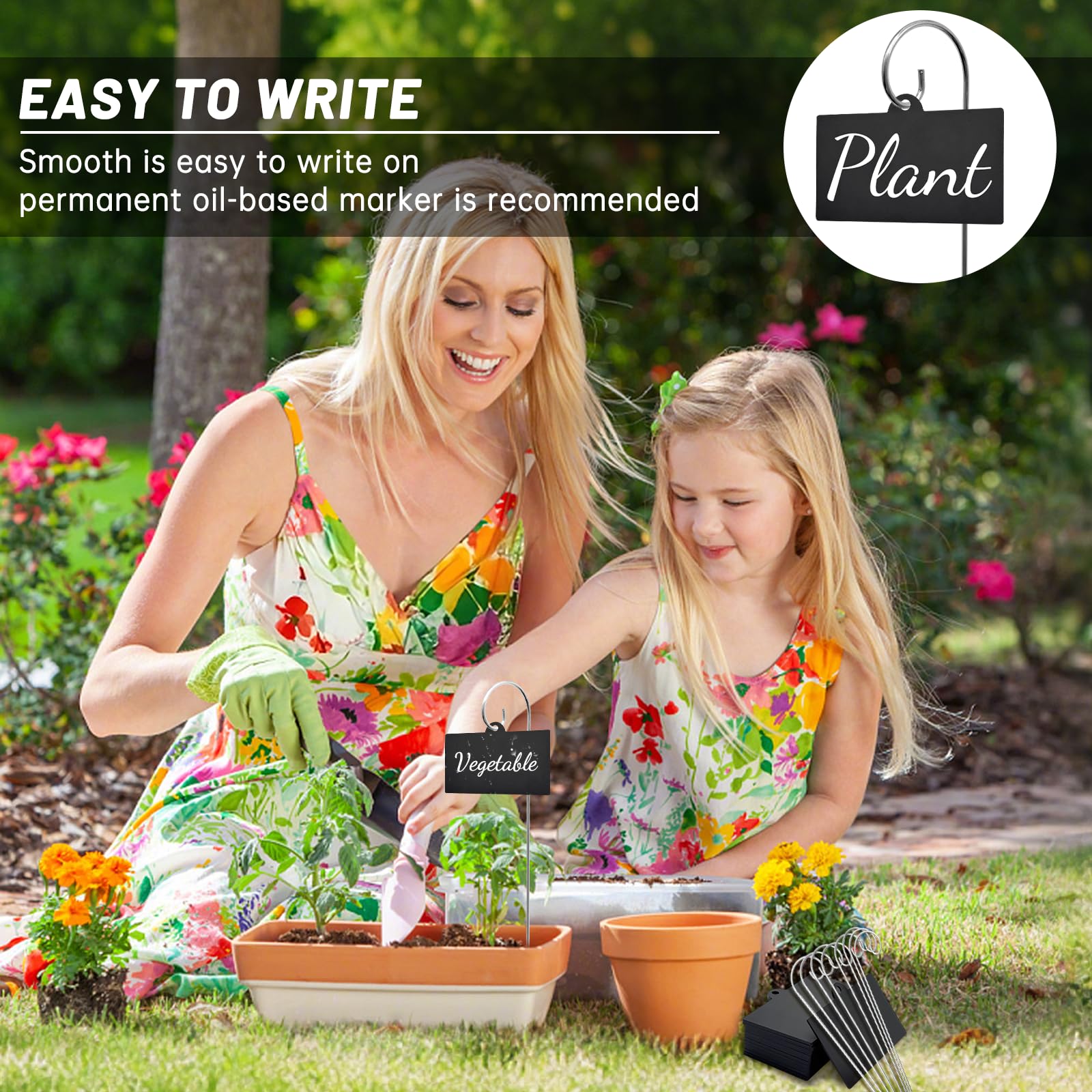 IKELY white marker writes clear notes on plant labels