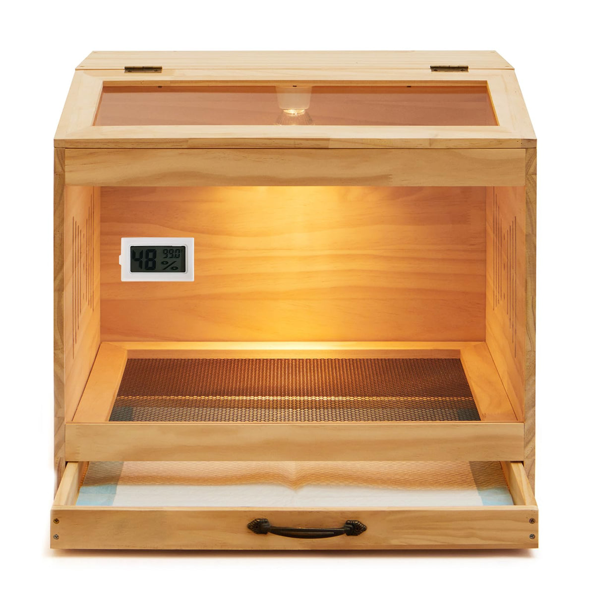 IKILEOGY Brooder Box with heat lamp kit keeps chicks warm and safe.