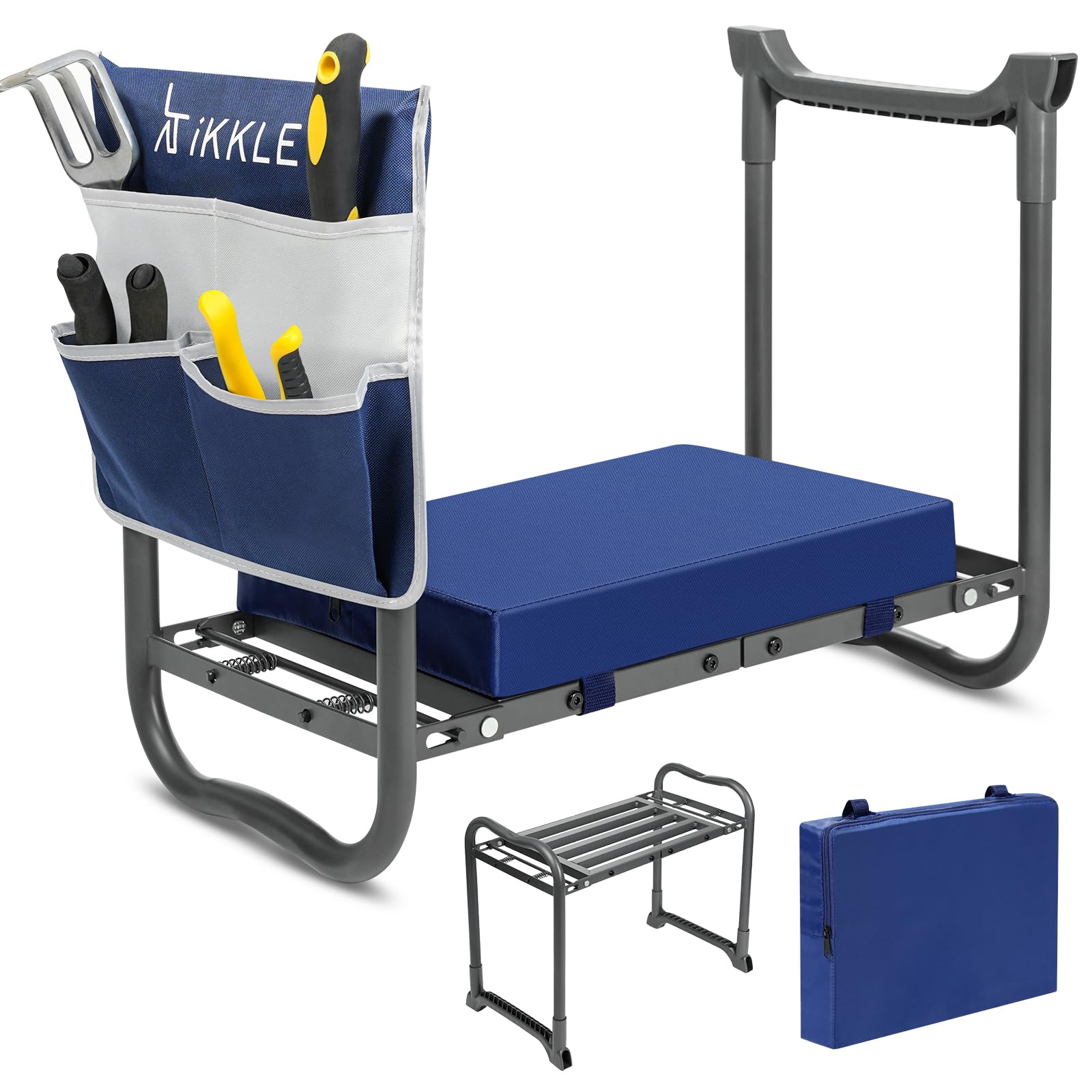 ikkle 838LB kneeler seat frame provides sturdy support for extended gardening sessions.