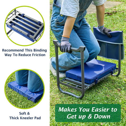 ikkle 838LB kneeler seat washable cover keeps the surface clean.