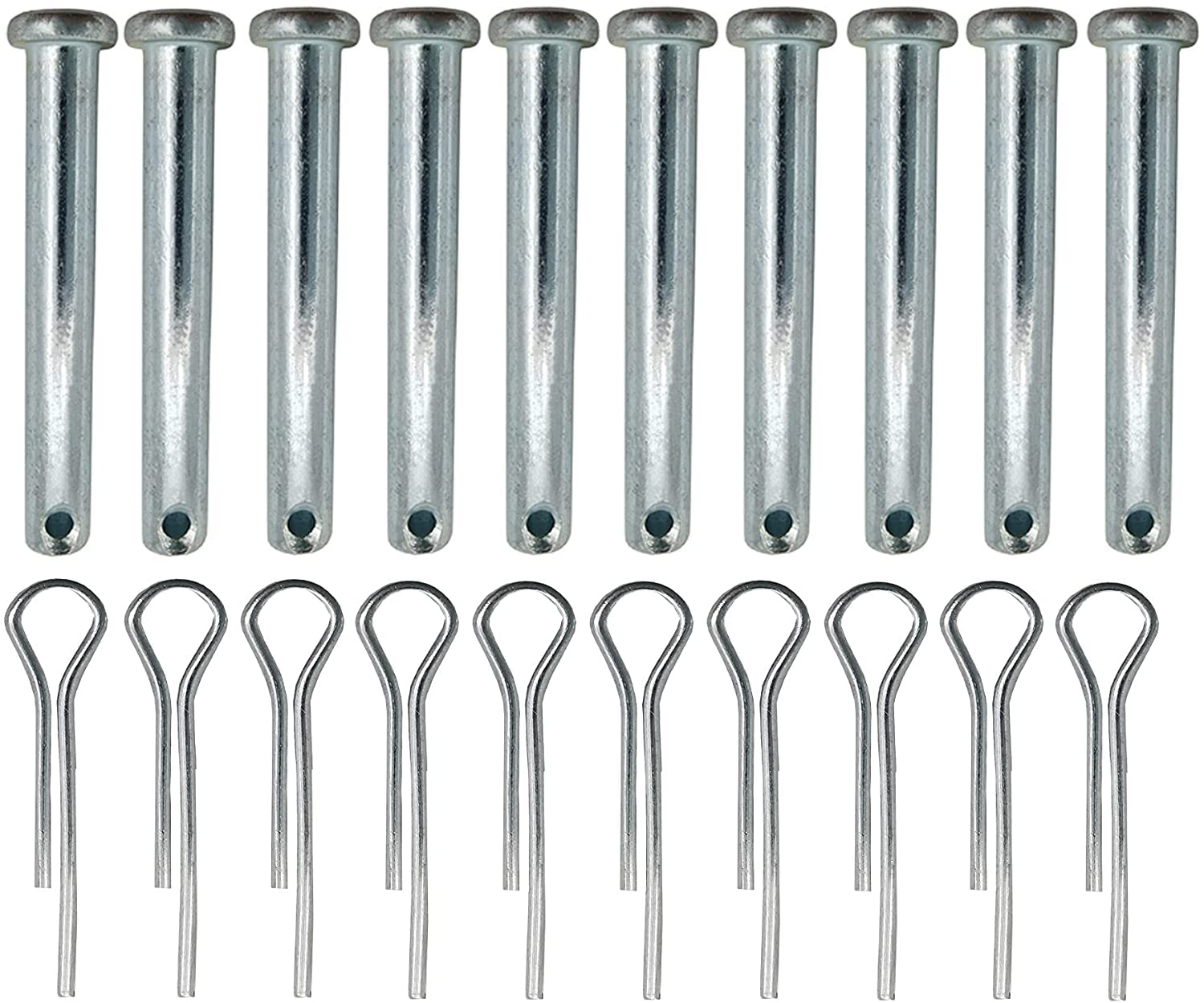 IKSI shear pins 10-pack closeup for quick snowblower repairs.
