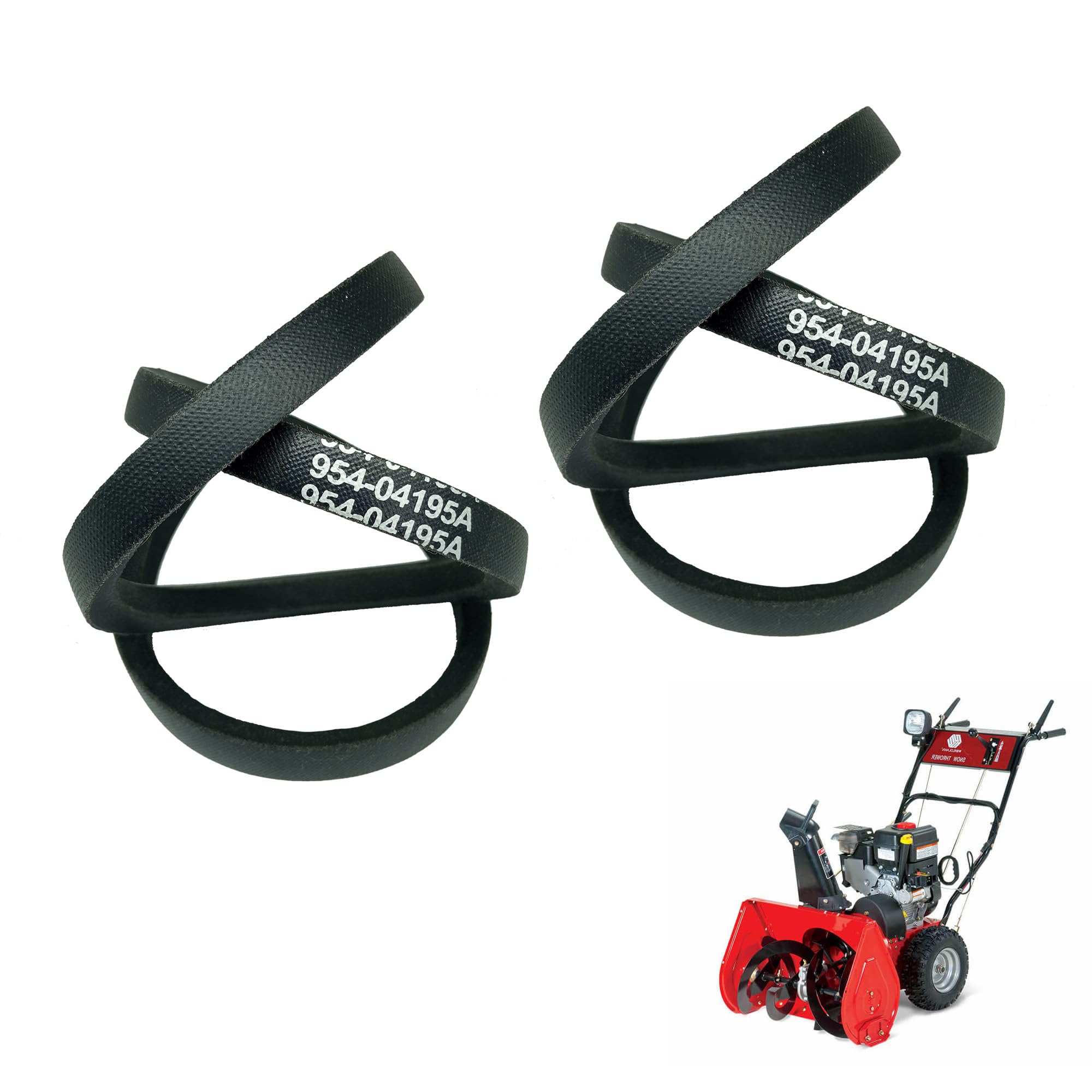 IKSI snowthrower auger belt 37in close-up, durable material for reliable operation