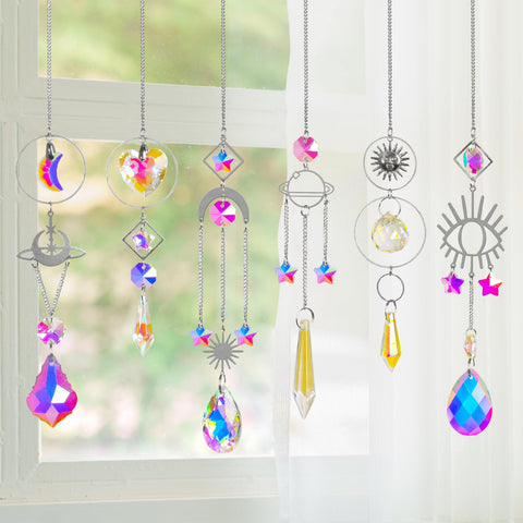 ilclviz car mirror suncatcher pendant delivering subtle rainbow sparkle on the road