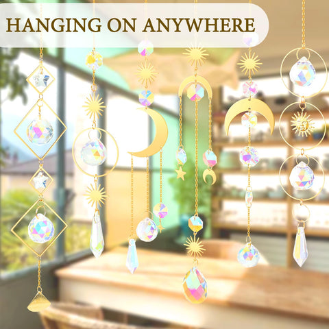 ilclviz charming garden window decor suncatcher with crystal facets