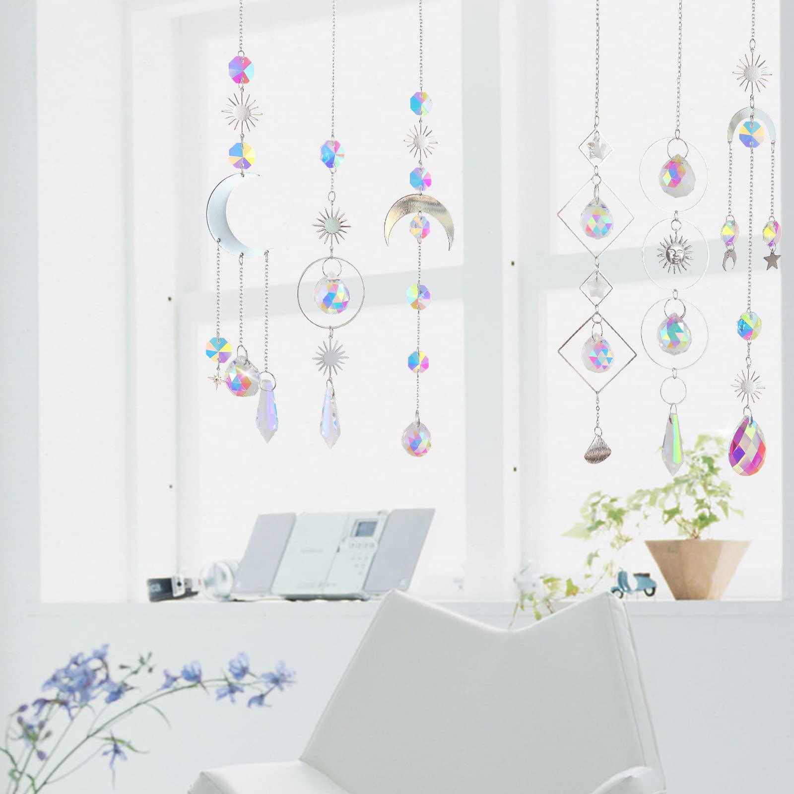 ilclviz glass sun catchers brighten gardens and patios with sparkling light.