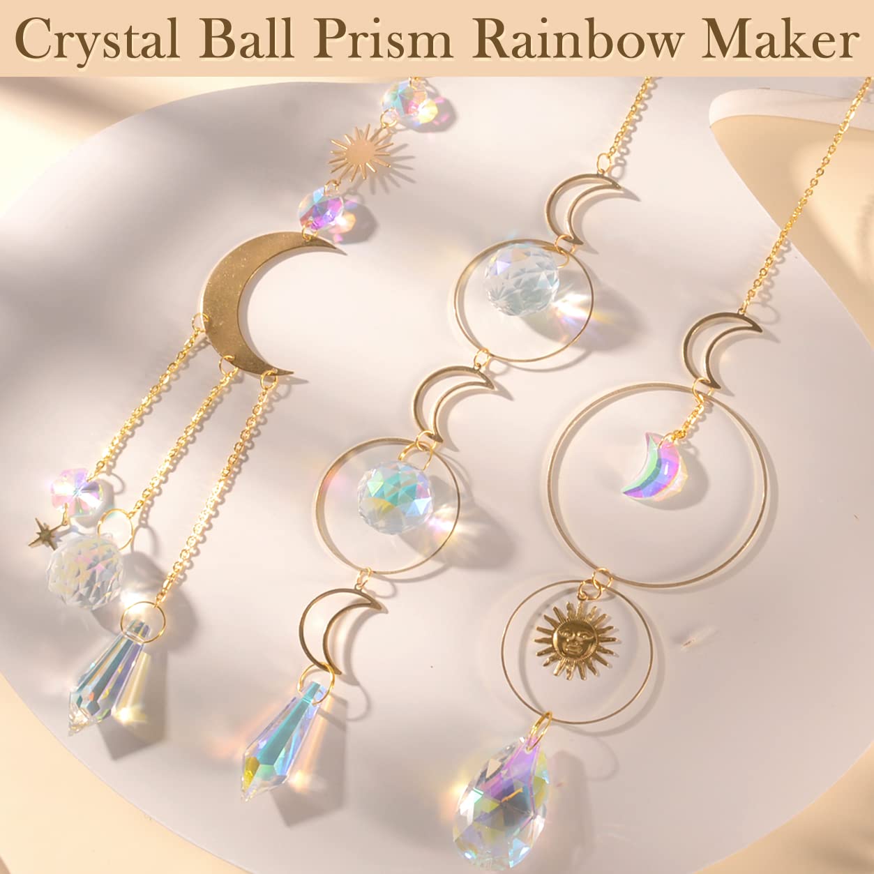 ilclviz crystal balls pendant with chain adds radiant sparkle to any space