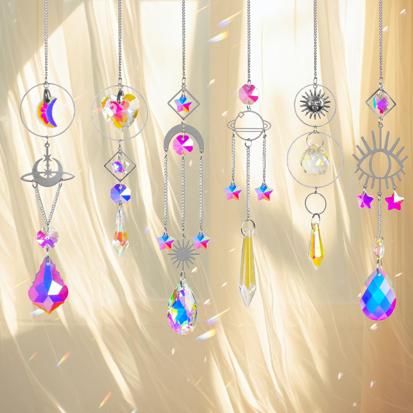 ilclviz garden crystal suncatcher enhancing outdoor ambiance with color cascades