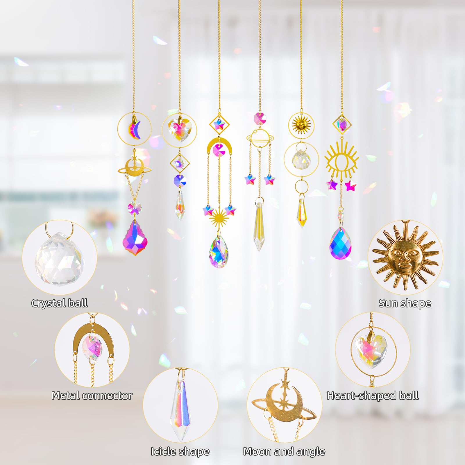 ilclviz prism rainbow window suncatcher adds lively décor