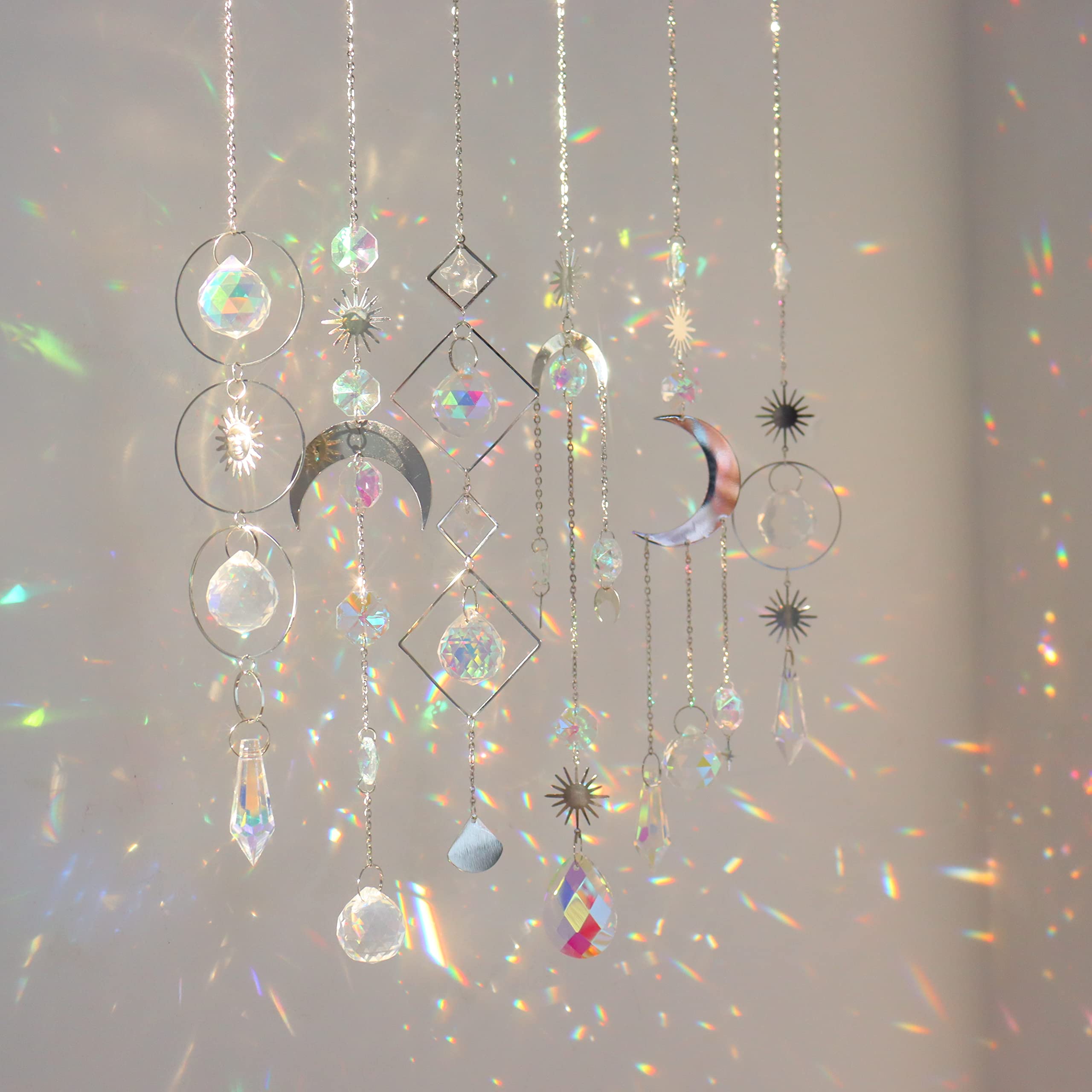 ilclviz six-piece suncatcher set offers versatile decorating options for home or gifts.