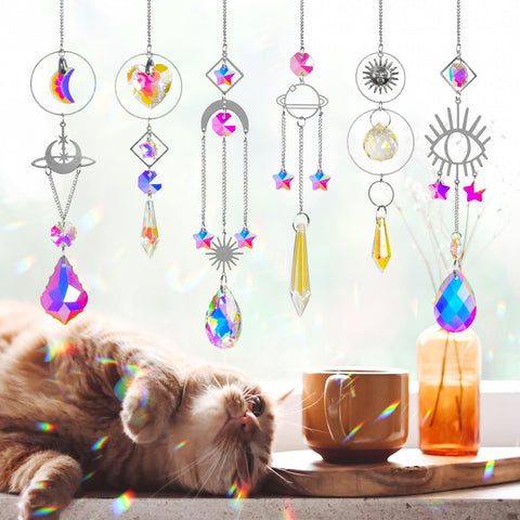 ilclviz rainbow reflections crystal suncatcher closeup showing light dispersion